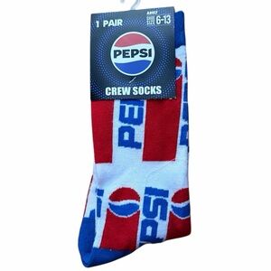 Pepsi Cola Red White & Blue Crew Socks size 6-13